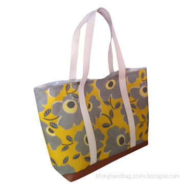 Fabric Handbag, Fashionable design, Flower Pattern, OEM orders are Welcome